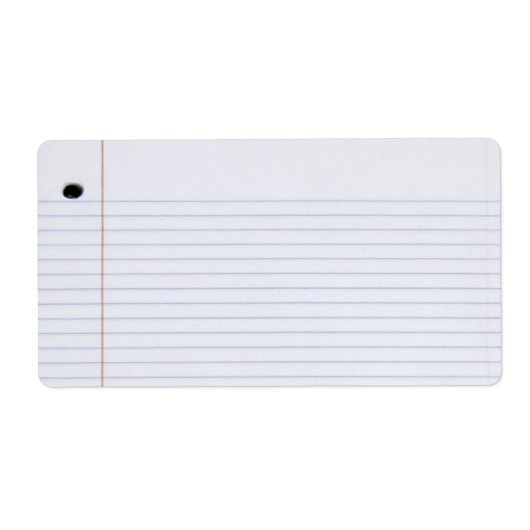 ノートブック紙ラベル ラベル (正面)