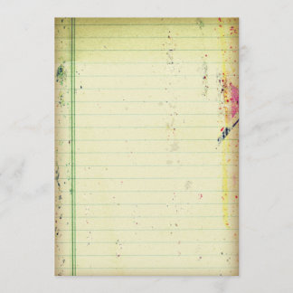 ノートブック紙招待状 招待状