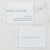 ノートブック紙 名刺 (正面/裏面)