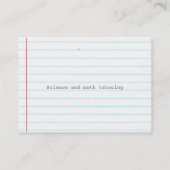 ノートブック紙 名刺 (裏面)