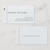 ノートブック紙 名刺 (正面/裏面)