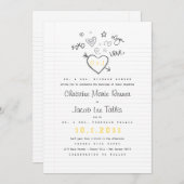 ノートブック結婚式招待状 招待状 (正面/裏面)