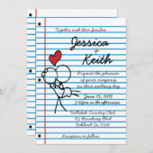 ノートブック結婚式招待状 - 招待 招待状 (正面/裏面)