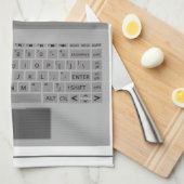 ノートブック鍵2026カレンダー裁縫ファブリックフォント茶 キッチンタオル (四つ折り)