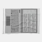 ノートブック鍵2026カレンダー裁縫ファブリックフォント茶 キッチンタオル (横)
