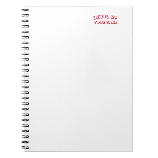 ノートブック 「あなたのゲームをレベルアップさせろ」 (正面)