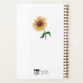 ノートブック |ひまわり | 5.5x8.5 |水彩 (裏面)