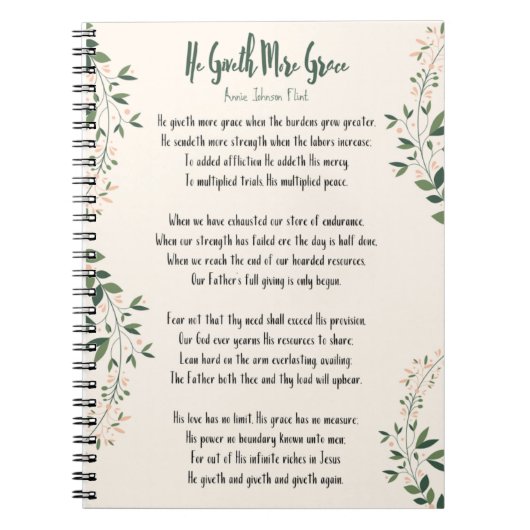 ノートブック·アニー·ジョンソン·フリント、より優美な ノートブック (正面)