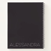 ノートブック:グラマラスなファッションモデルブラックボウ ノートブック (裏面)