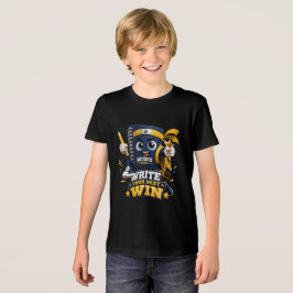 ノートブック・ニンジャ | かわいい学校用文房具のマスコット トライブレンドTシャツ