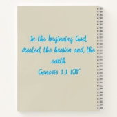 ノートブック "神はとても創造的だ" (裏面)