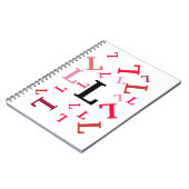 ノートブック – 赤い文字がタンブル表示 (左側)