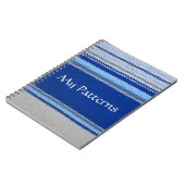 ノートブック – 青と白のストライプ (左側)