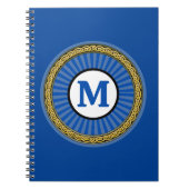 ノートブック – 青 – -パーソナライズされたイニシャルの追加 (正面)