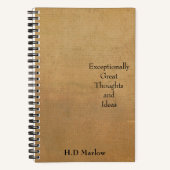 ノートブック、非常に素晴らし優れた思考とアイディア ノートブック (正面)