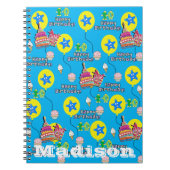 ノートブック、#10 10歳の誕生日おめでとうメモ 青 ノートブック (正面)