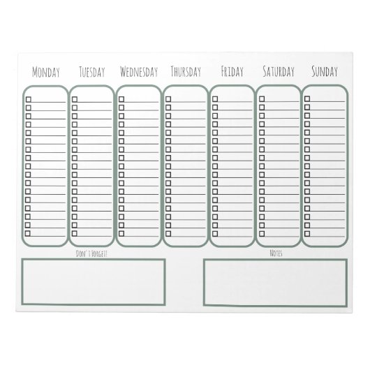 ノートブック(27,94 x 21,59 cm)、40ページ – 一覧 ノートパッド (正面)
