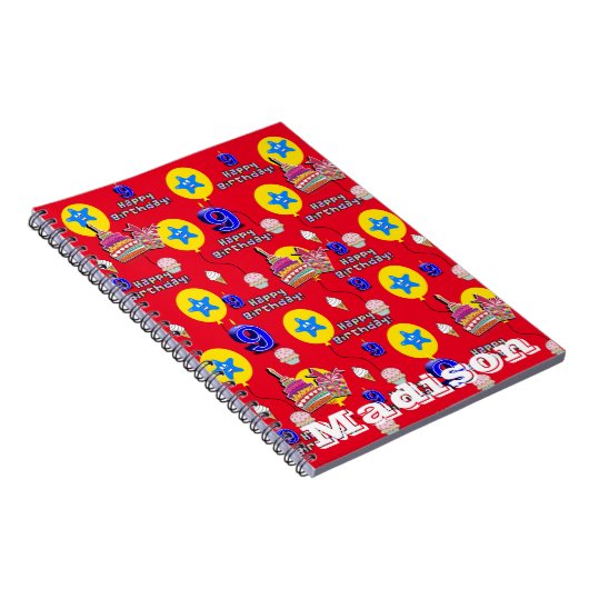 ノートブック、#9 9歳の誕生日おめでとう レッド ノートブック (右側)