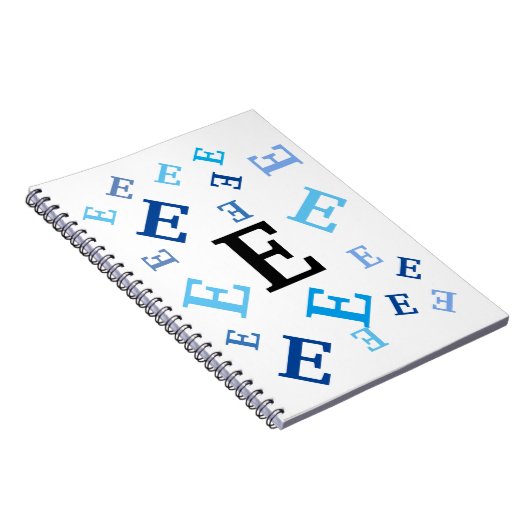 ノートブック – Jumbled Blue Letters (右側)