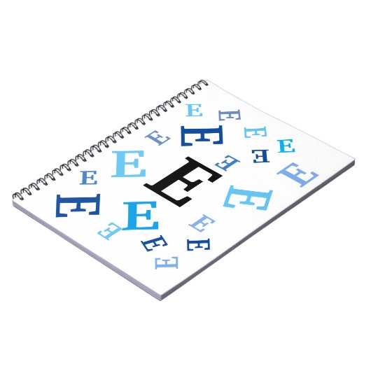 ノートブック – Jumbled Blue Letters (左側)