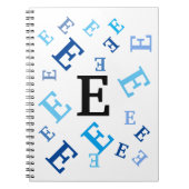 ノートブック – Jumbled Blue Letters (正面)