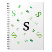 ノートブック – Tumbled Green Letters (正面)