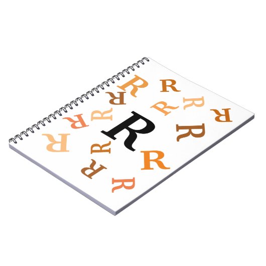 ノートブック – Tumbled Orange Letters (左側)