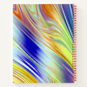 ノートブ鮮やかック数々のの抽象芸術線 ノートブック (裏面)