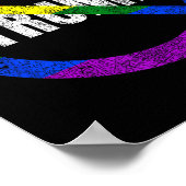 ノートランプアンチトランプレインボー国旗ゲイプライド ポスター (角)