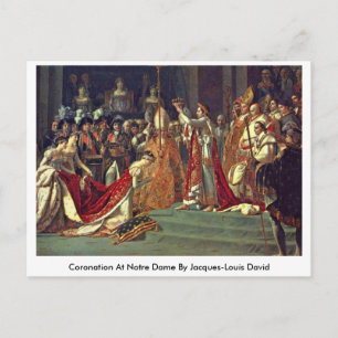 ノートルダムでの即位式Jacques-Louis David ポストカード
