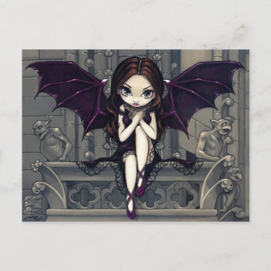 「ノートルダムのガーゴイル」はがき ポストカード (正面)