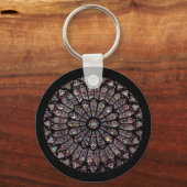 ノートルダムのステンドグラス北の窓，パリ キーホルダー (正面)