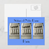ノートルダムの彫像 ポストカード (正面/裏面)