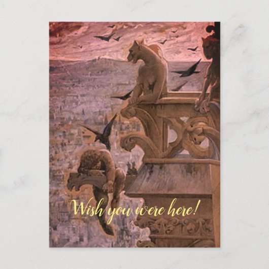 ノートルダムの背中の頬を見るチーキーなカードビュー ポストカード (正面)