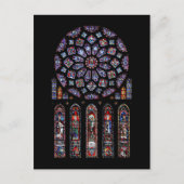 ノートルダムカテドラルノースバラ窓 ポストカード (正面)