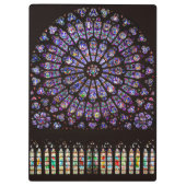 ノートルダムカテドラルパリバラ窓 クリップボード (裏面)