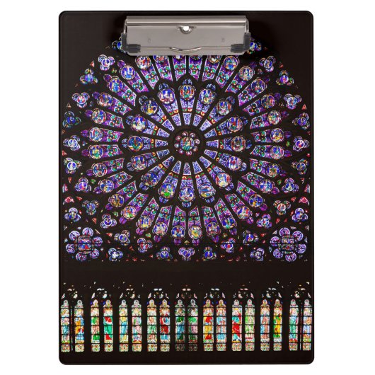 ノートルダムカテドラルパリバラ窓 クリップボード (正面)