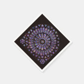 ノートルダムカテドラルパリバラ窓 スタンダードカクテルナプキン (角)