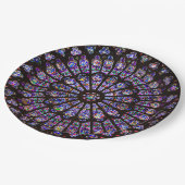 ノートルダムカテドラルパリバラ窓 ペーパープレート (アングル)