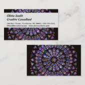 ノートルダムカテドラルパリバラ窓 名刺 (正面/裏面)