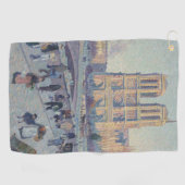 ノートルダムカテドラルパリフランスクラシック絵画ホテル ゴルフタオル (横)