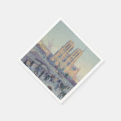 ノートルダムカテドラルパリフランスクラシック絵画ホテル スタンダードカクテルナプキン (角)