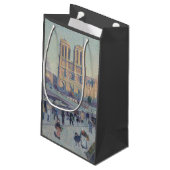 ノートルダムカテドラルパリフランスクラシック絵画ホテル スモールペーパーバッグ (裏面アングル)