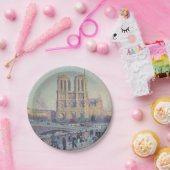 ノートルダムカテドラルパリフランスクラシック絵画ホテル ペーパープレート (パーティー)