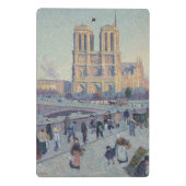 ノートルダムカテドラルパリフランスクラシック絵画ホテル ミニクリップボード (裏面)