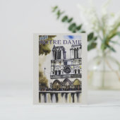 ノートルダムカテドラルパリフランスヴィンテージ ポストカード (スタンド正面)