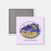 ノートルダムスクエアマグネット2インチ – 夢 マグネット (正面/裏面)