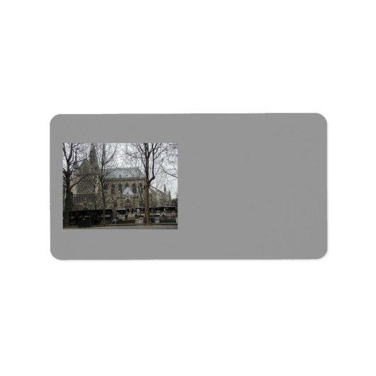 ノートルダムチャーチ住所 シール (正面)