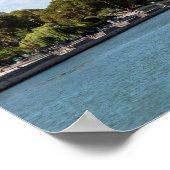 ノートルダムデパリとセーヌ川 – フランス ポスター (角)