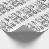 ノートルダムデパリ – パリ，フランス ラッピングペーパー (角)